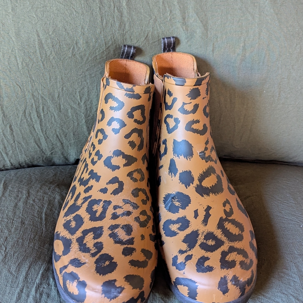 Leopard Print Ankle Boots